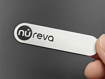 Nickel nameplate for audio equipment